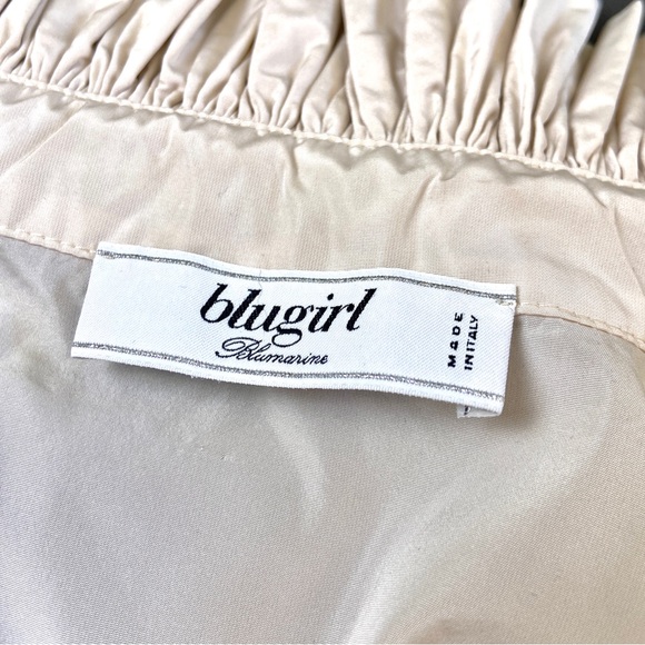 Blugirl Blumarine Embellished Accordion Pleated Collar Blouse - Picture 12 of 13